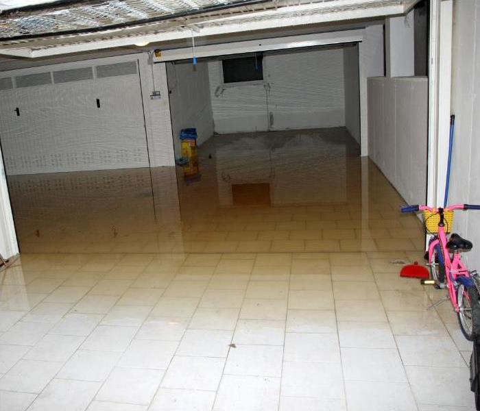 A flooded basement